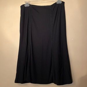 DKNY BLACK MID LENGTH SKIRT
